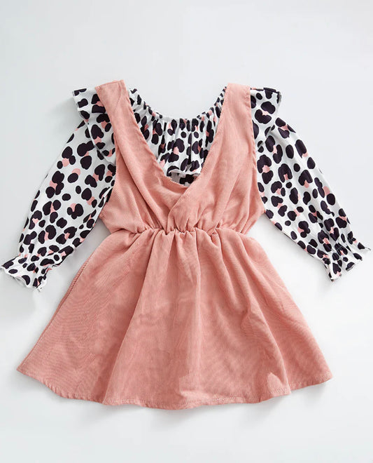 Leopard Ruffle Top w/ Dress
